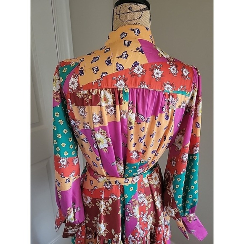 Fate Talk About Love Magenta Purple Patchwork Dress US- S - Picture 9 of 12